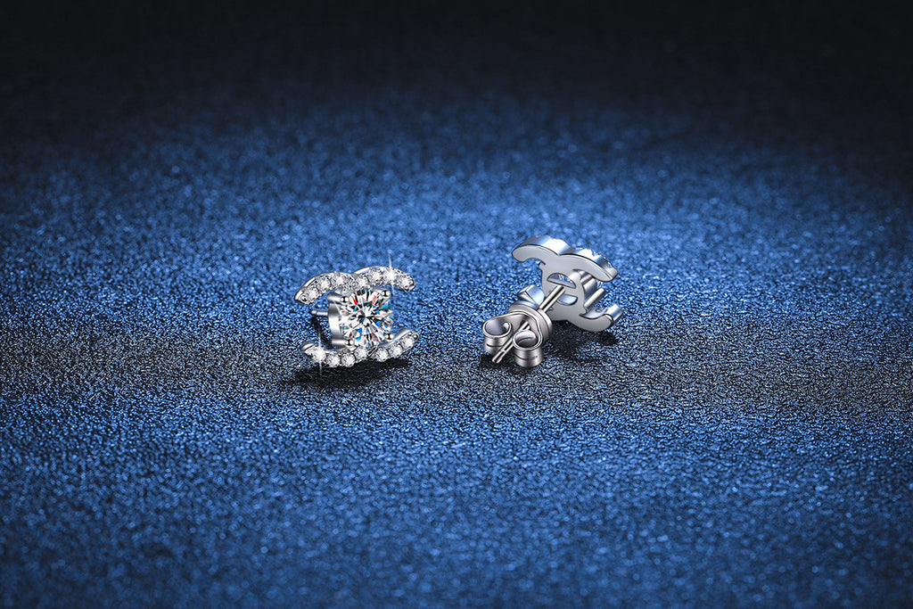 Icon Frame Sparkle Stud Earrings