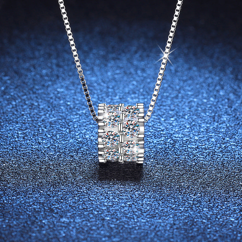 Crown Cushion Sparkle Pendant Necklace