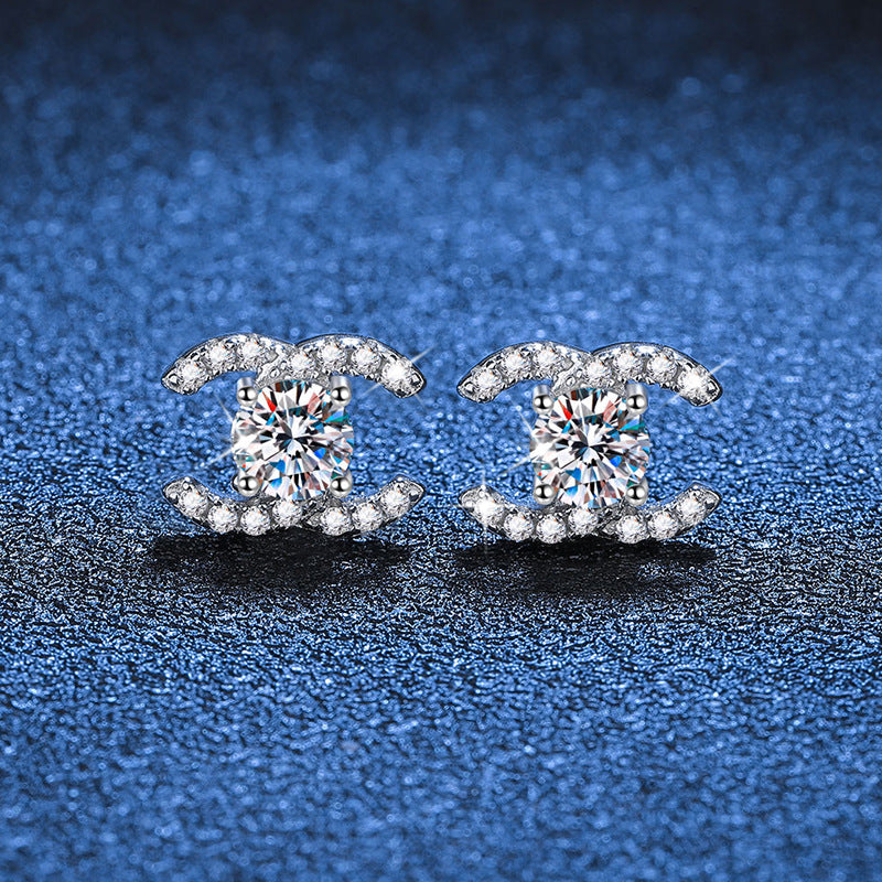 Icon Frame Sparkle Stud Earrings