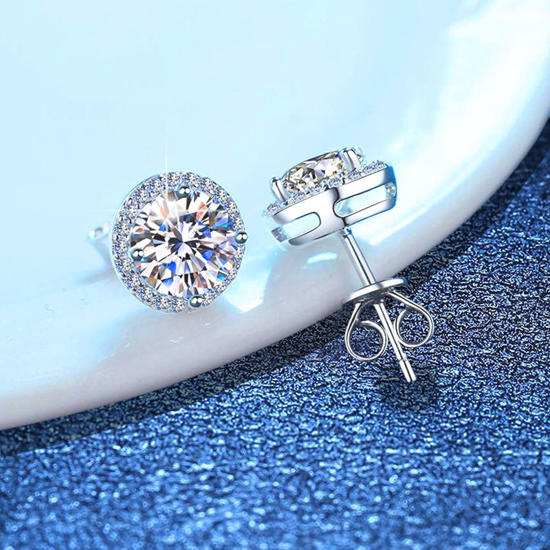 Halo Round Classic Stud Earrings