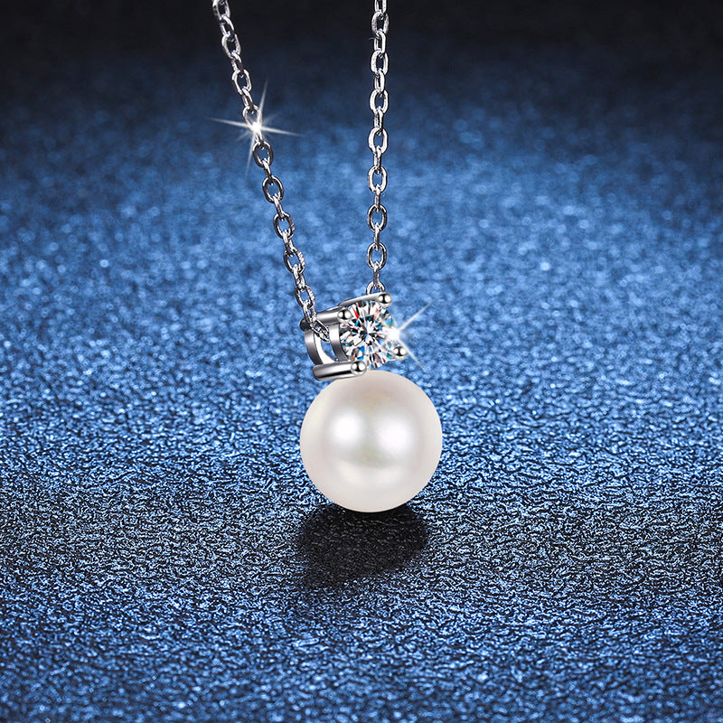 Pearl Drop Sparkle Pendant Necklace