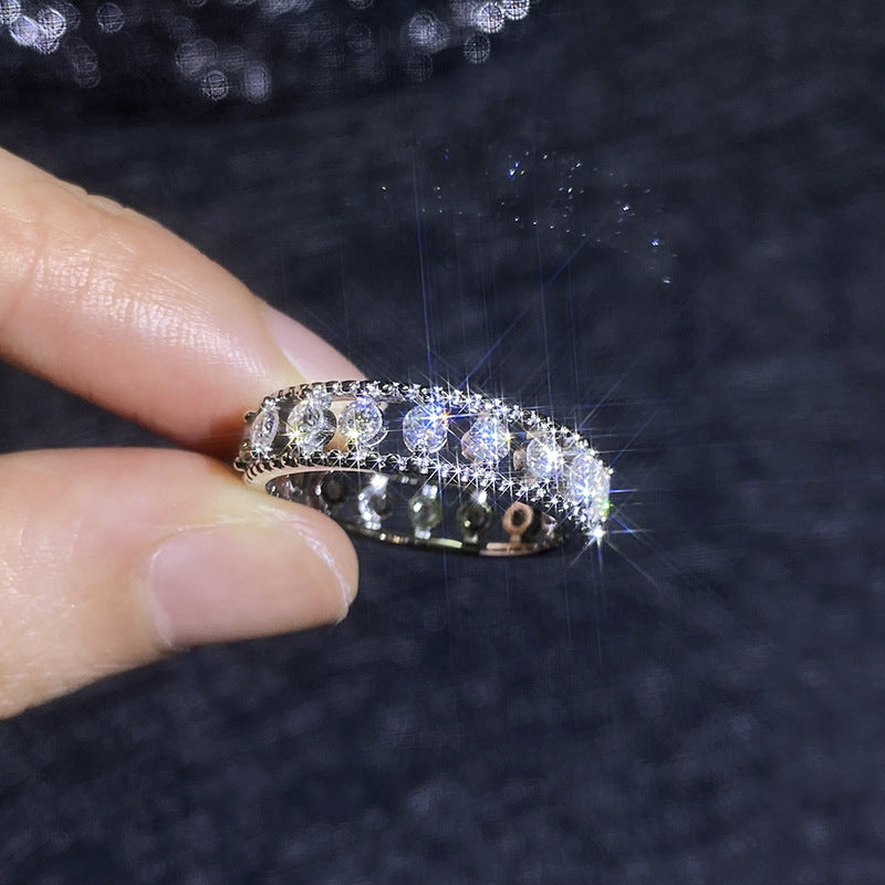 Starlit Row Eternity Sparkle Band Ring