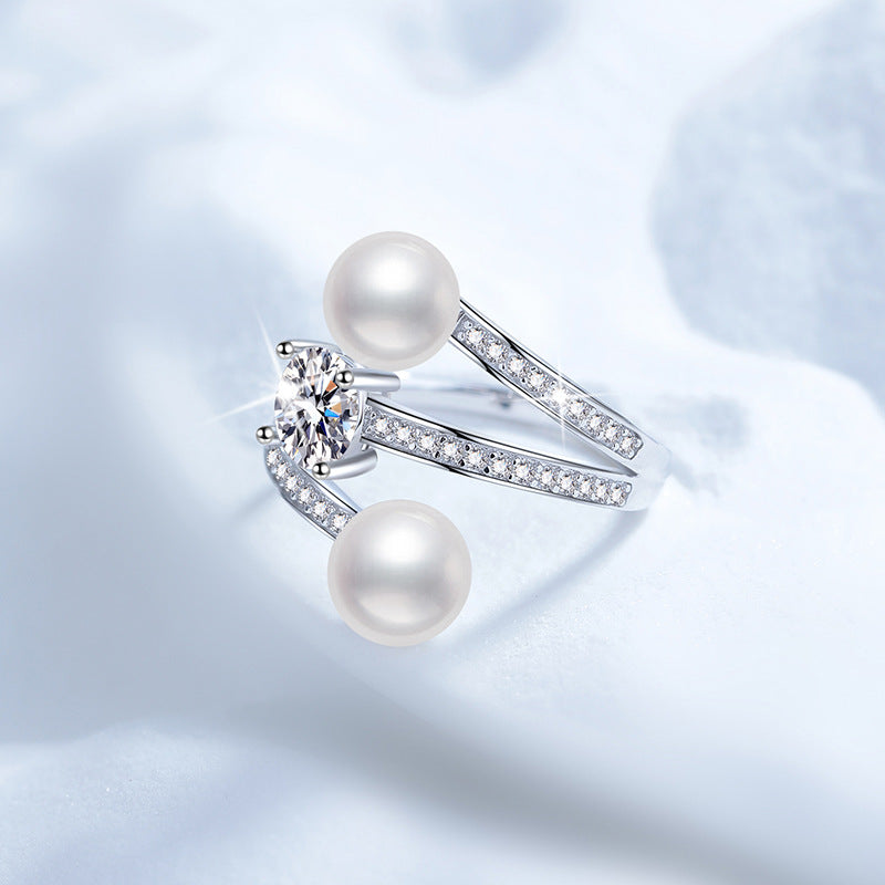 Pearl Twist Duo Ring