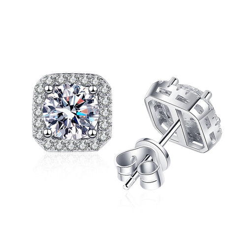 Cushion Halo Luxe Stud Earrings