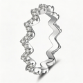 Wave Atelier Chevron Sparkle Band Ring