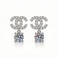 Icon Letter Drop Sparkle Stud Earrings