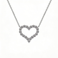 Heartline Halo Sparkle Pendant Necklace