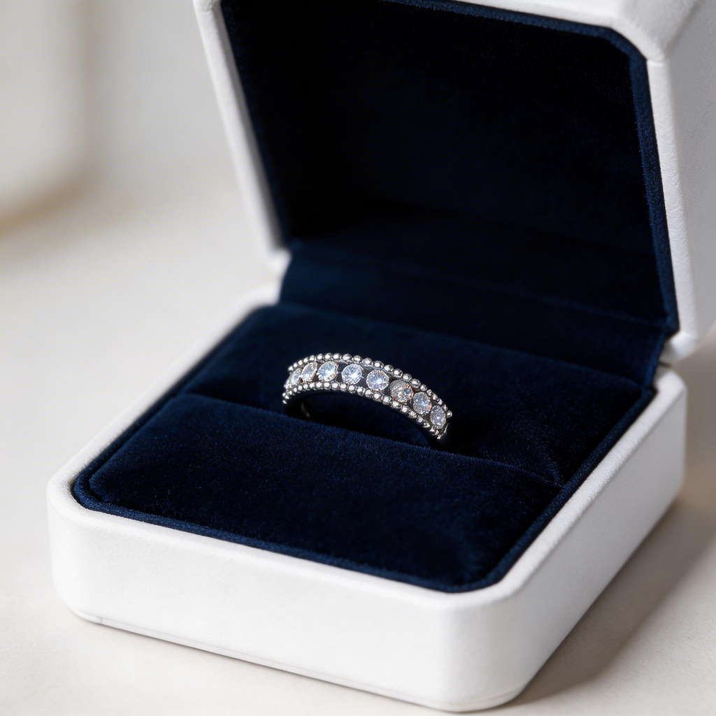 Starlit Row Eternity Sparkle Band Ring