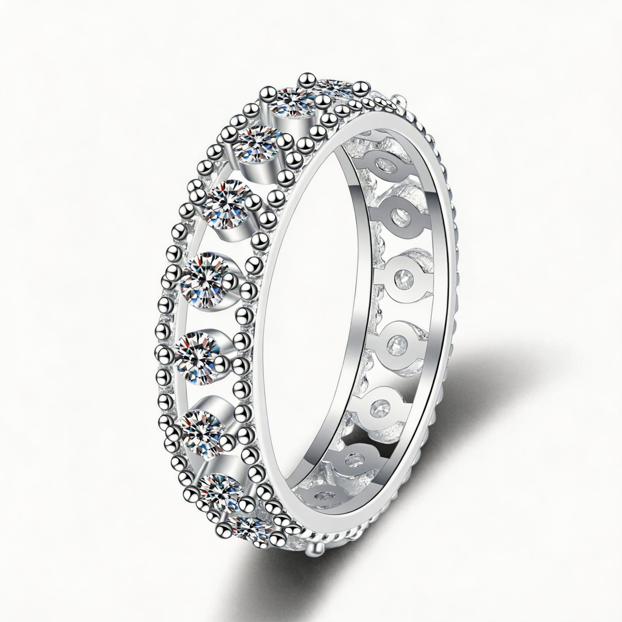Starlit Row Eternity Sparkle Band Ring