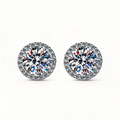 Halo Round Classic Stud Earrings