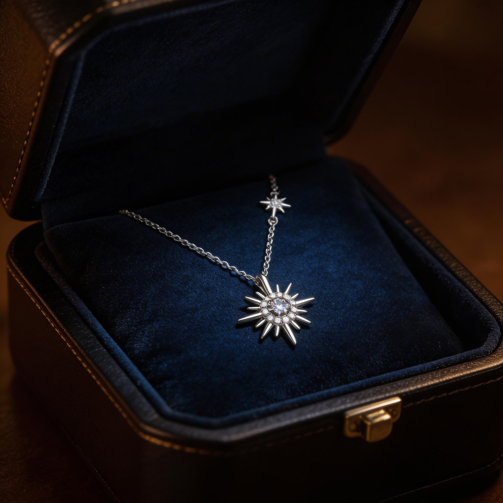Starlight North Star Pendant Necklace