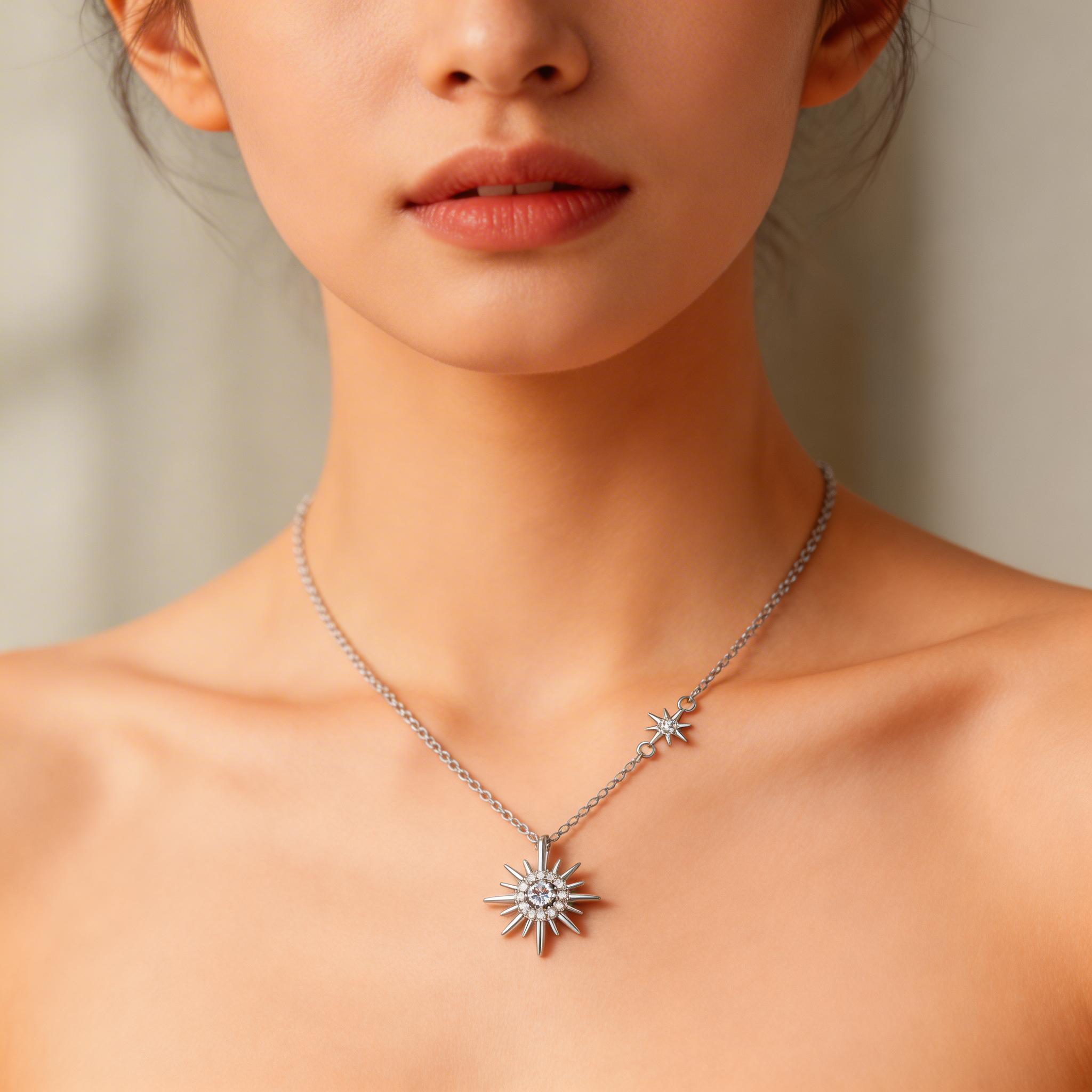 Starlight North Star Pendant Necklace