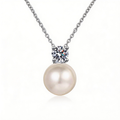 Pearl Drop Sparkle Pendant Necklace