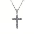 Crossline Sparkle Pendant Necklace
