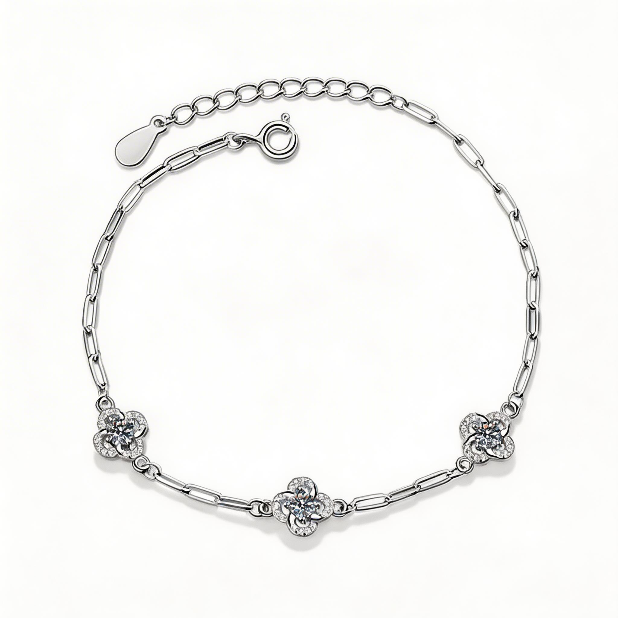Clover Charm Sparkle Bracelet