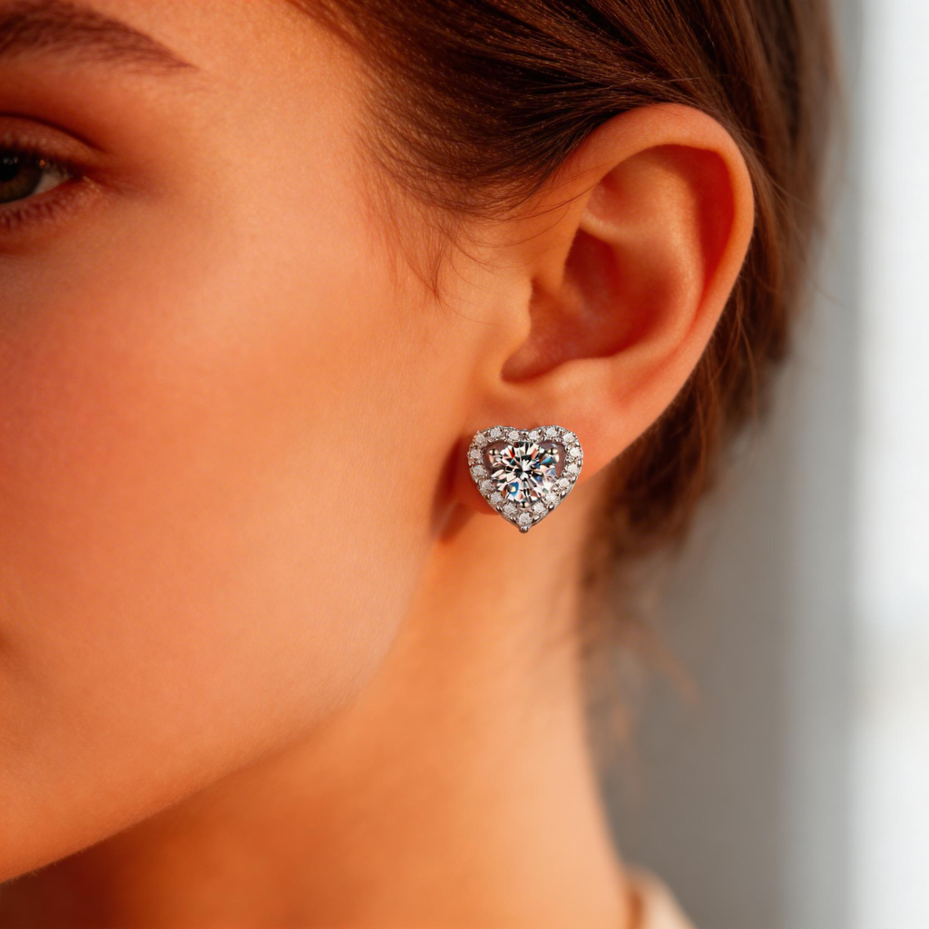 Heart Radiance Pendant Earrings
