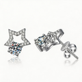 Star Outline Sparkle Stud Earrings