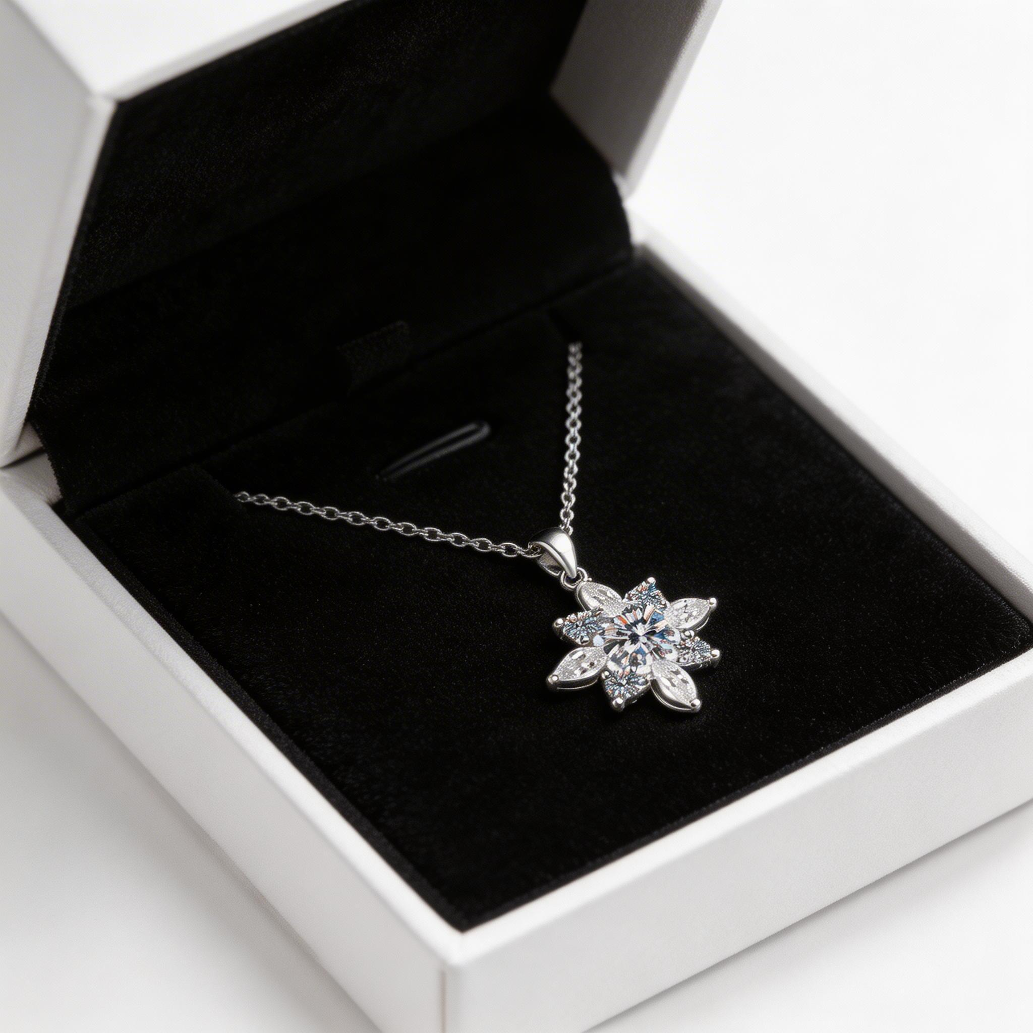 Snowstar Bloom Pendant Necklace