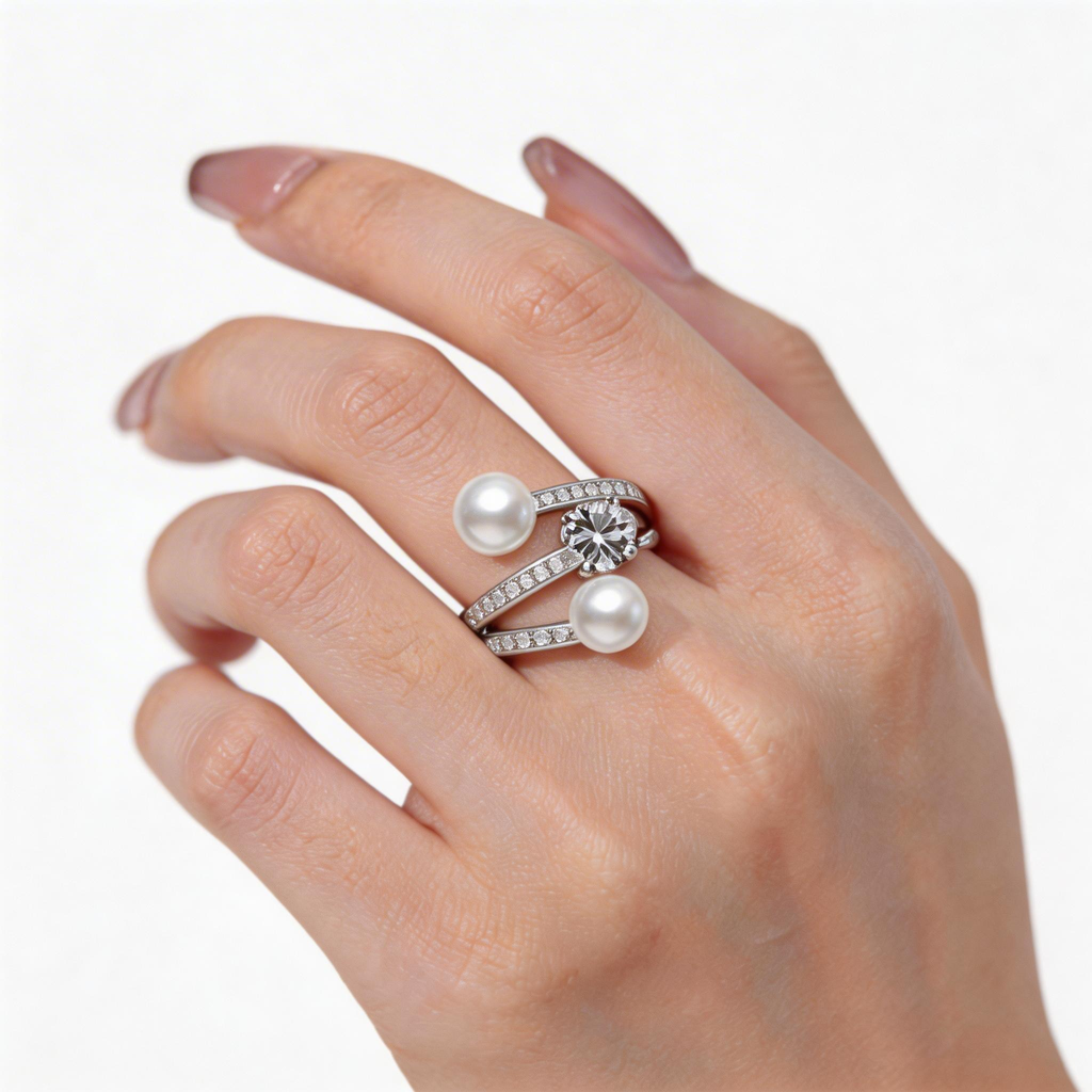 Pearl Twist Duo Ring