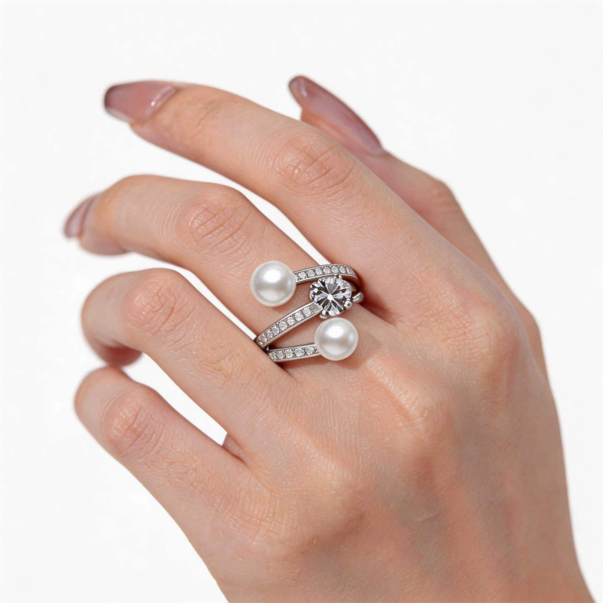 Pearl Twist Duo Ring