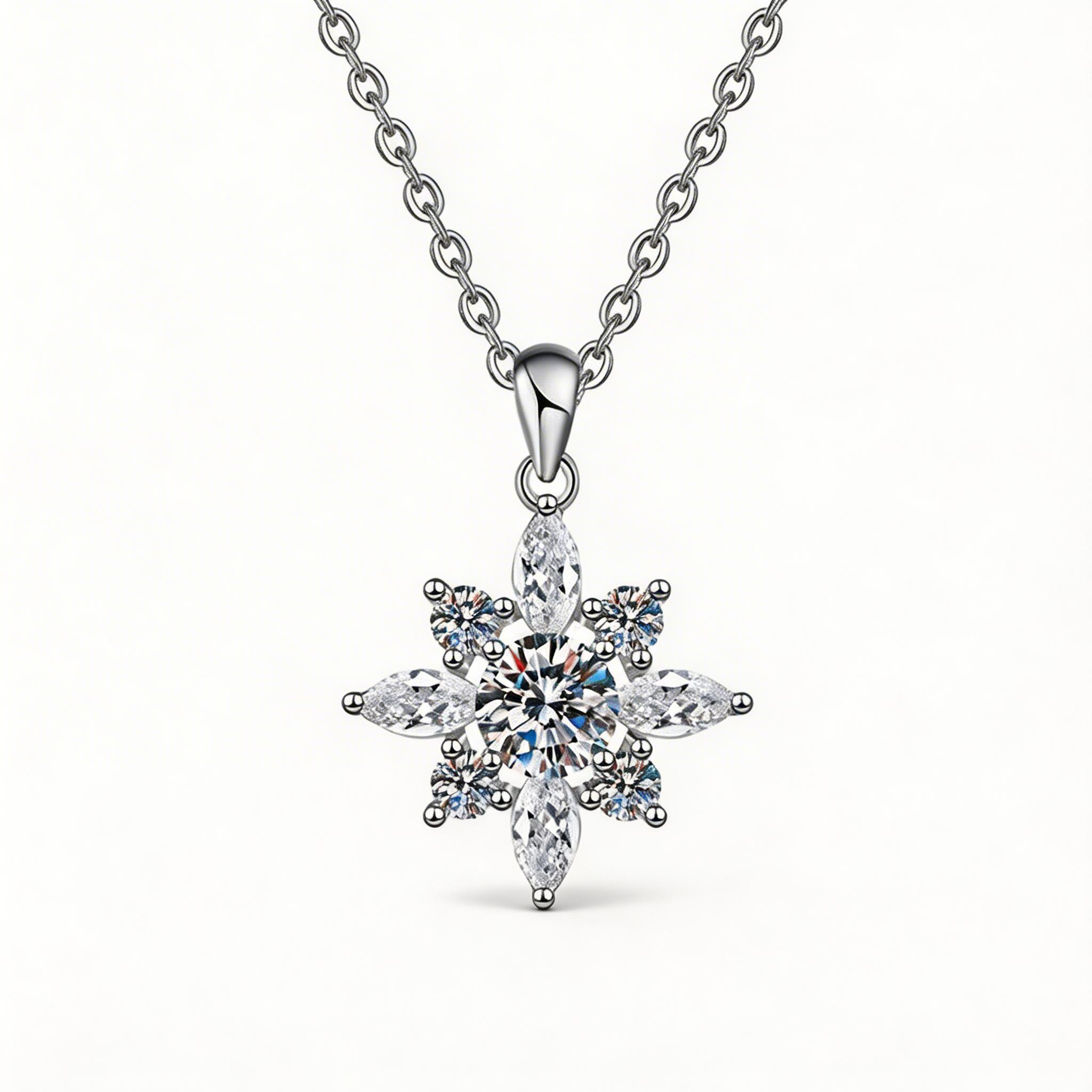 Snowstar Bloom Pendant Necklace