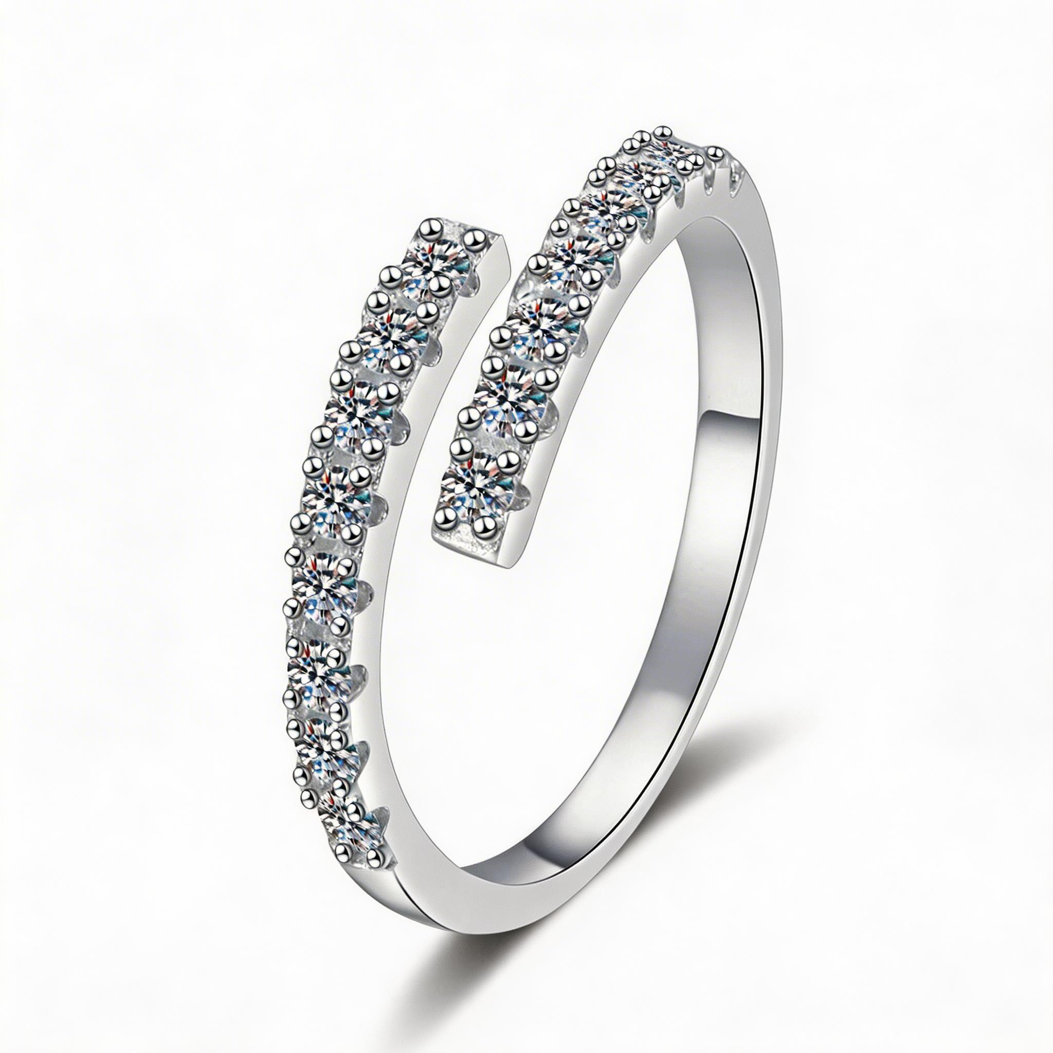 Open Arc Sparkle Ring