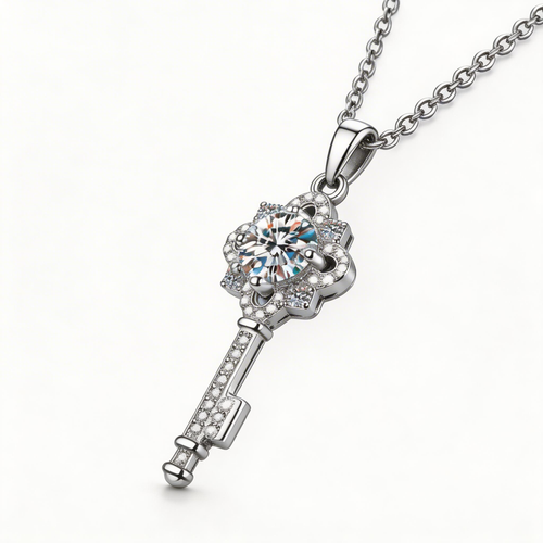 Clover Key Radiance Pendant Necklace