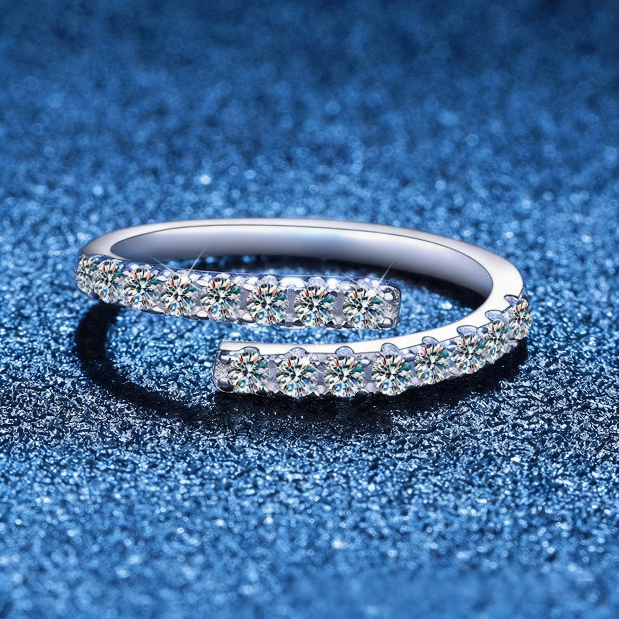 Open Arc Sparkle Ring