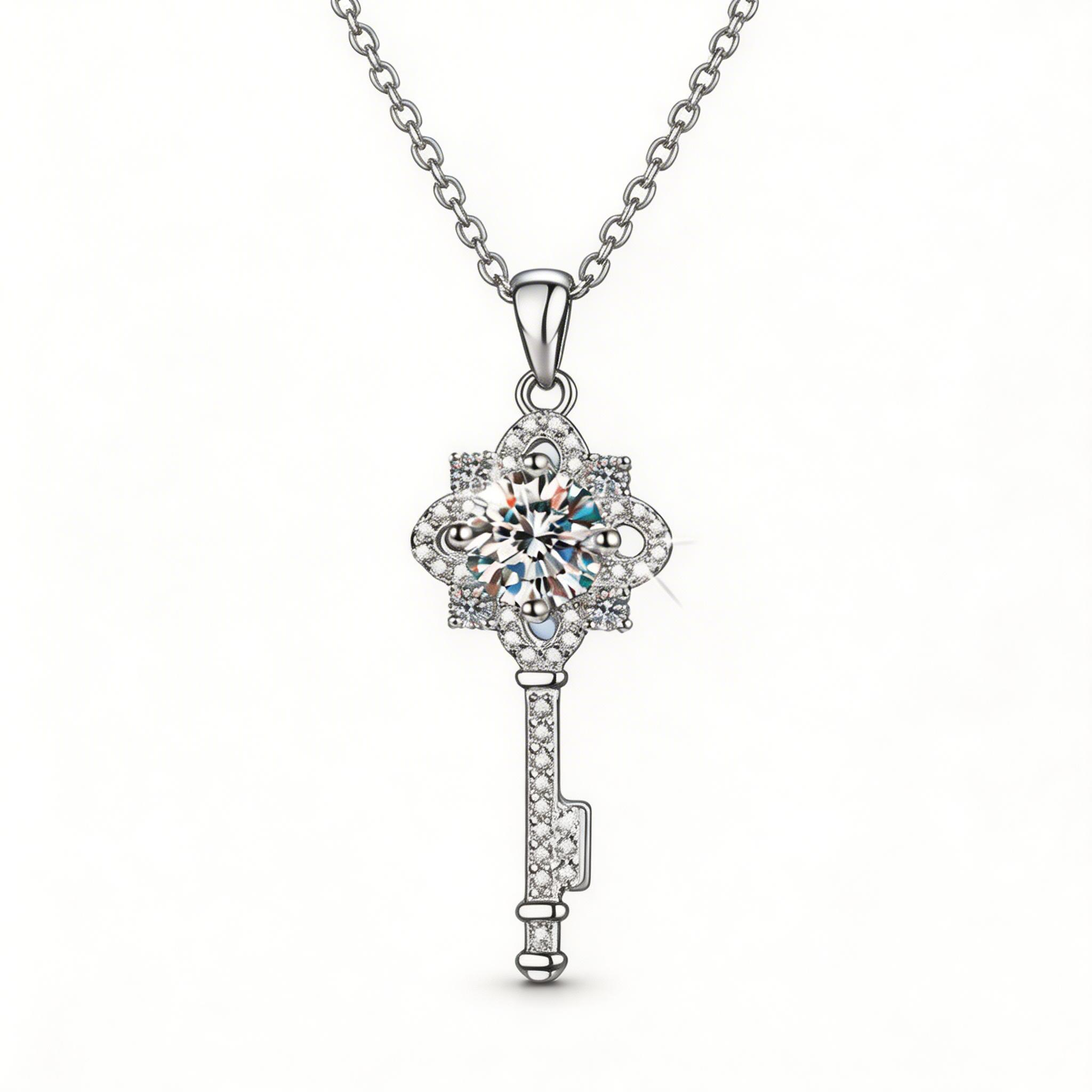 Clover Key Radiance Pendant Necklace