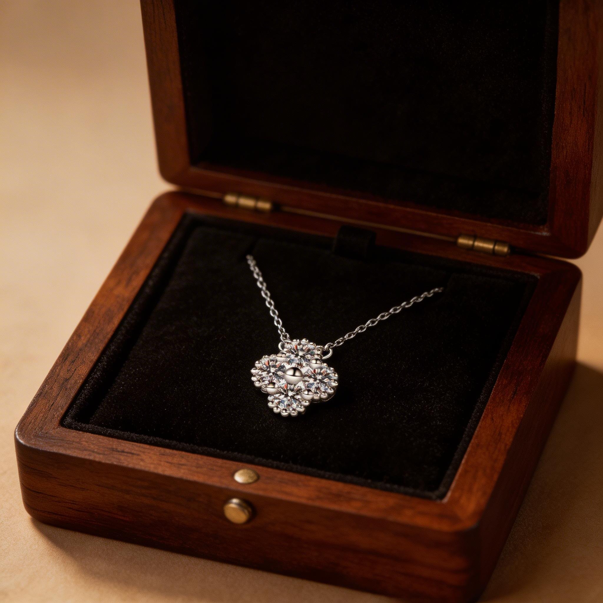 Clover Cluster Sparkle Pendant Necklace