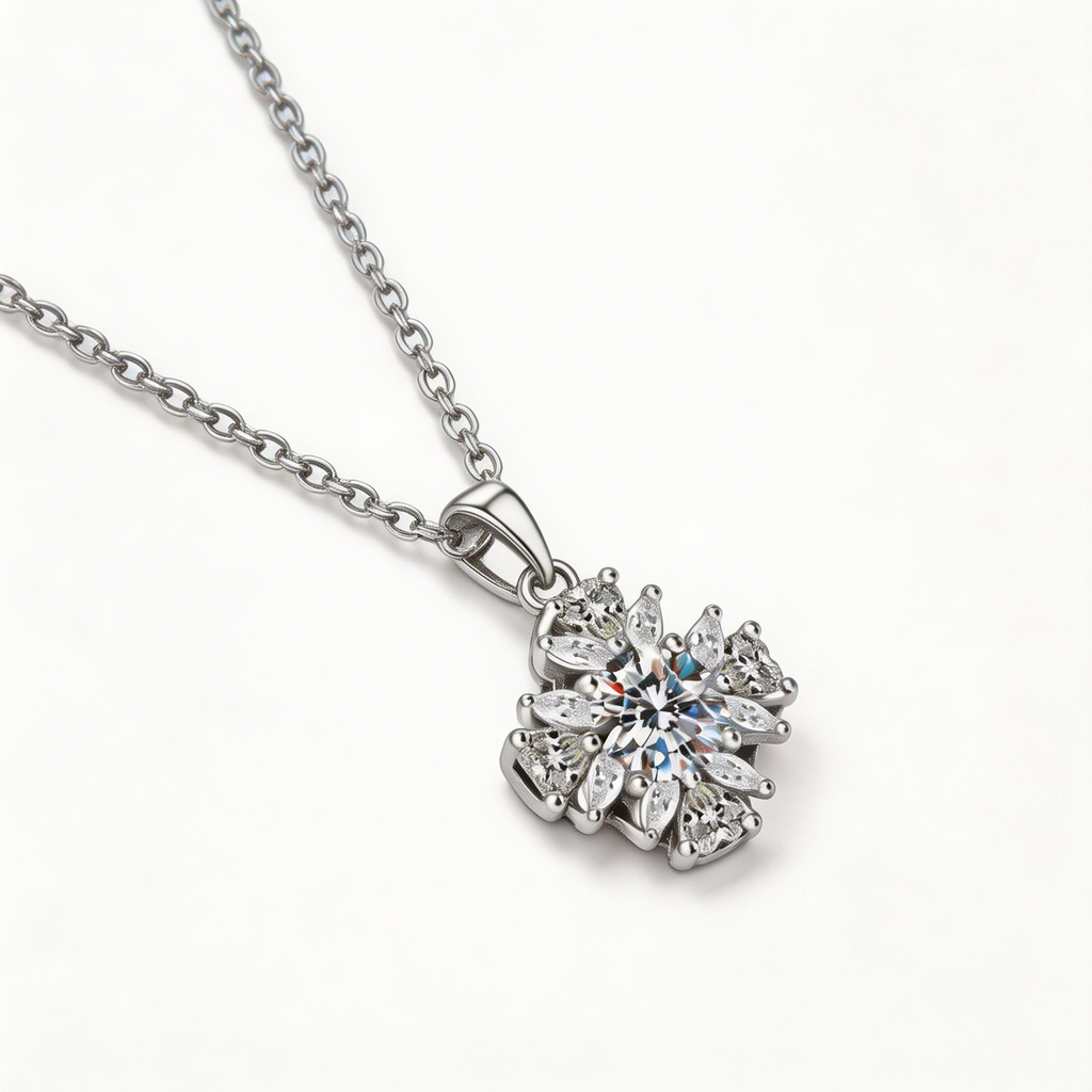 Sunburst Bloom Pendant Necklace