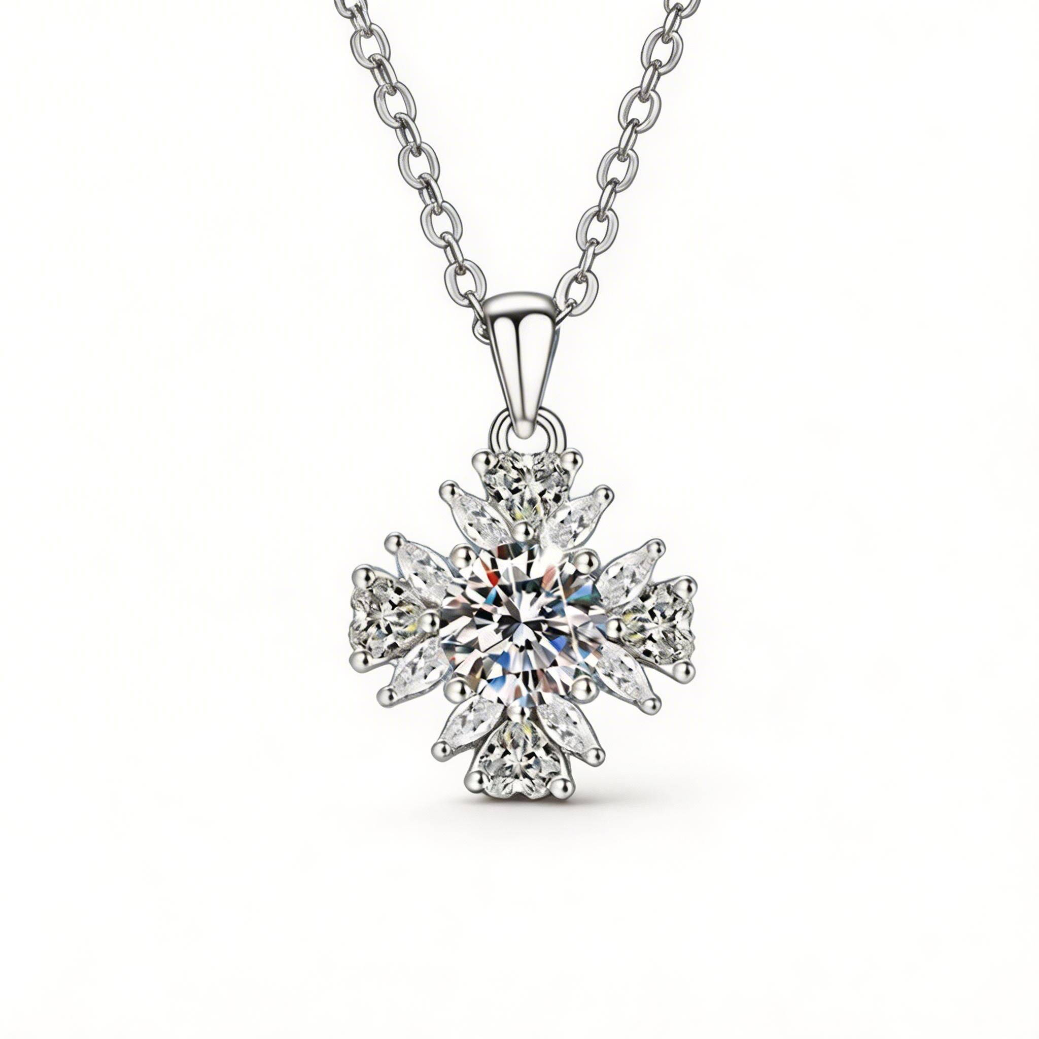 Sunburst Bloom Pendant Necklace