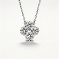 Clover Cluster Sparkle Pendant Necklace